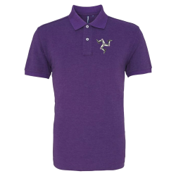 PURPLE HEATHER 3 LEGS EMBROIDERED POLO MEP 2215